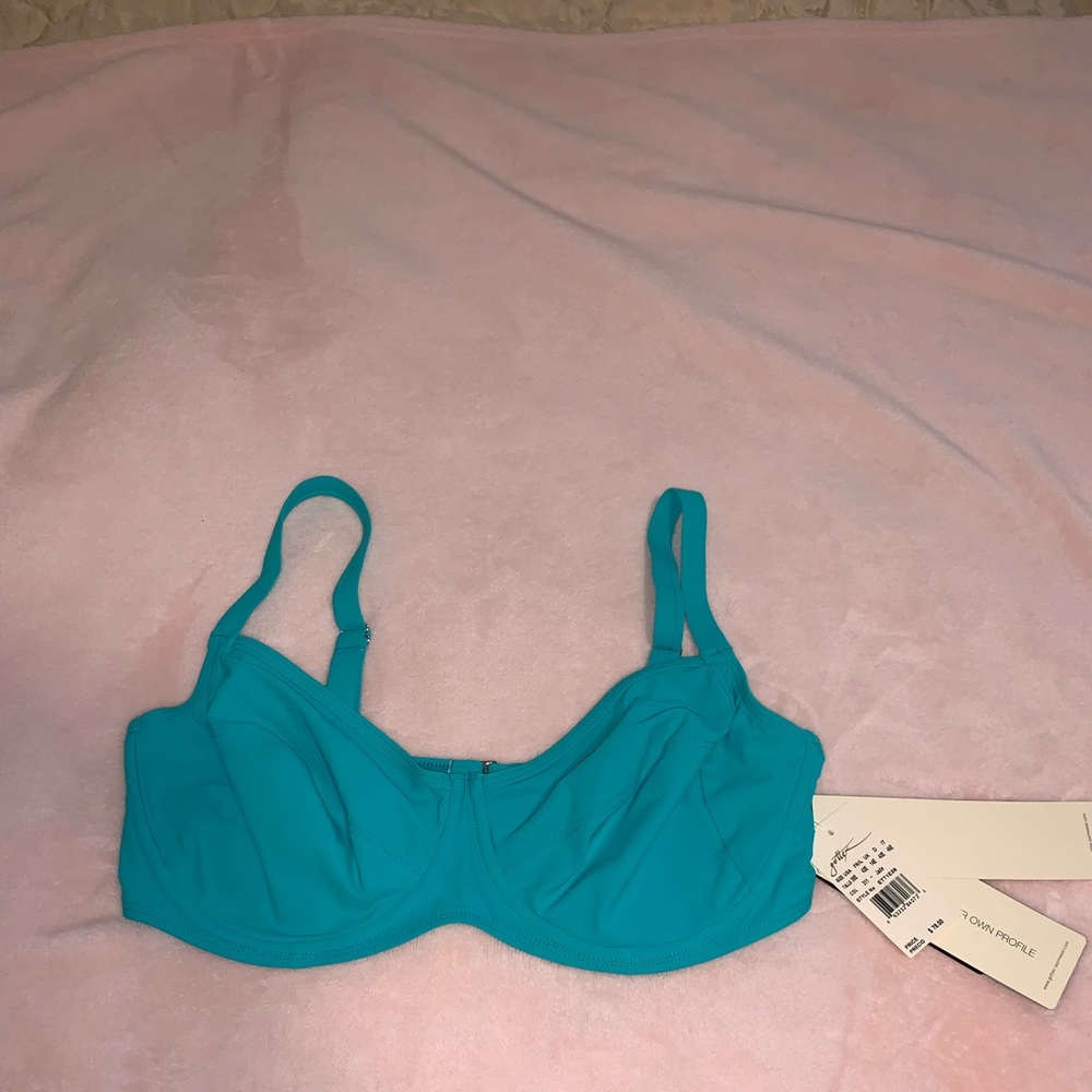 Profile by gottex green underwired bikini top 38E(runs small...more like 38D)